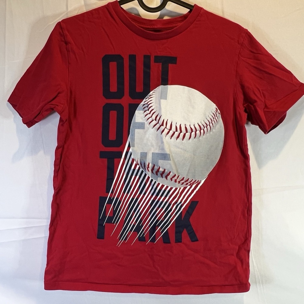 Place Boys Large 10/12 Red Tshirt BASEBALL Short Sleeve Children TCP Tee Graphic